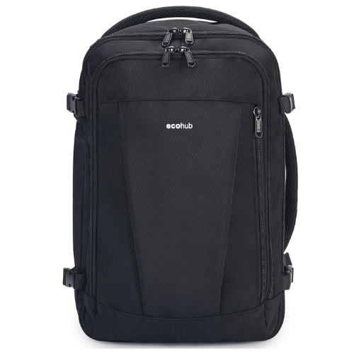 mochila negra de viaje